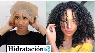 MASCARILLA CASERA HIDRATANTE para cabello reseco áspero sin brillo y dañado  Reto Hidratación [upl. by Elnukeda]