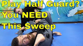 This BJJ Half Guard Sweep is So Effortless You Might Giggle [upl. by Daphna]