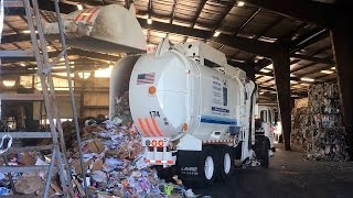 Recycle Trucks Unloading at the Recycling Center [upl. by Leanora719]