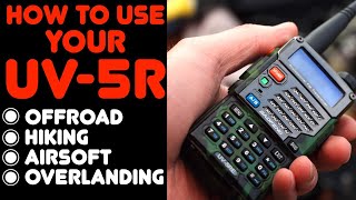 How To Program The Baofeng UV5R For OffRoading Hiking Airsoft Using The Keypad [upl. by Nahgiem520]