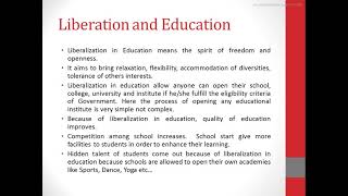 Liberalization Privatization Globalization and its impact on Education [upl. by Verneuil767]