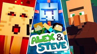 Alex and Steve Life MOVIE 1 Minecraft Animation [upl. by Hanako167]