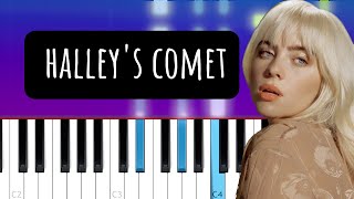 Billie Eilish  Halleys Comet  Piano Tutorial [upl. by Orrin]