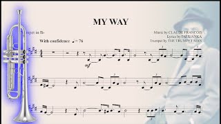 My Way Frank Sinatra  Bb Trumpet Sheet Music [upl. by Haymo872]