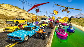 EL ÚLTIMO EXPLOTA CON COCHES ALEATORIOS VICTORIA MEGA INCREIBLE  GTA 5 ONLINE [upl. by Brandyn283]