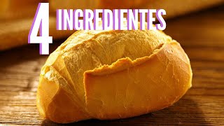 PÃO FRANCÊS CASEIRO COM 4 INGREDIENTES [upl. by Malony]