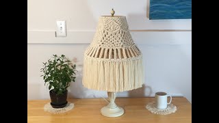 HOW TO  MAKE A MACRAME LAMPSHADE  STEP BY STEP TUTORIAL [upl. by Kirit]