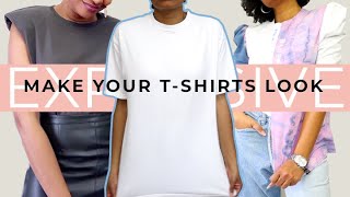 10 Upcycles to Make Your TShirts Look Expensive  Designer Thrift Flips [upl. by Reni]