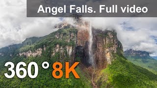 360° Angel Falls Venezuela Aerial 8K video [upl. by Celestina]