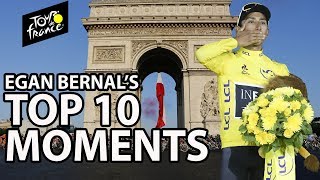 Tour de France 2019 Egan Bernals top 10 moments  NBC Sports [upl. by Tailor66]