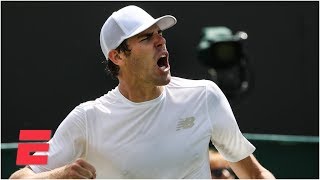 Stan Wawrinka falls in the 2nd round to unseeded American Reilly Opelka  2019 Wimbledon Highlights [upl. by Pavla]