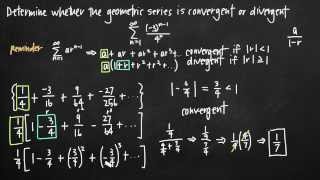 Convergence of a geometric series KristaKingMath [upl. by Drofiar]