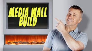 How to build a media wall with electric fireplace and TV  Media Wall Build [upl. by Giuliana]