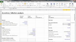 Financial Modeling Quick Lesson Accretion  Dilution  Part 1 [upl. by Witherspoon]