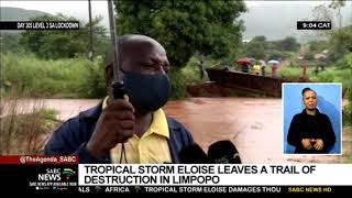 Tropical storm Eloise leaves a trail of destruction in Limpopo [upl. by Ajan]