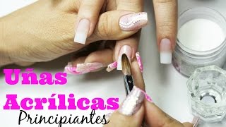 Uñas de acrilico para principiantes  beginner acrylic nails [upl. by Barton]