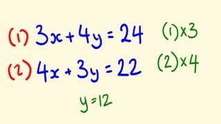 Simultaneous Equations Math Lesson [upl. by Asselem]