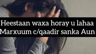 Hees jacayl aad u macaan lyrics best calaacal [upl. by Luby]