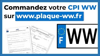 Demande de CPI WW provisoire sur le site PlaqueWWfr [upl. by Dahc]