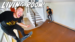 WE BUILT A SKATEPARK IN OUR HOUSE [upl. by Ursal]