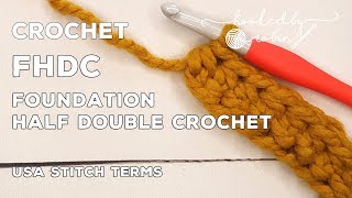 Crochet Chainless Foundation Half Double Crochet FHDC Tutorial [upl. by Durr397]