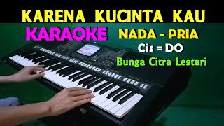 KARENA KUCINTA KAU  Bunga Citra Lestari  Once  KARAOKE Nada Pria HD [upl. by Reames]