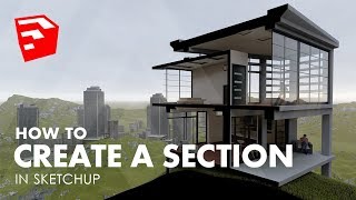 How to Create Sections in Sketchup [upl. by Aisinut]