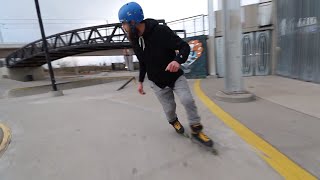 Inline Skating rollerblading at the skatepark [upl. by Krishna]