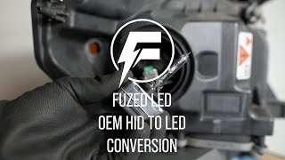 Factory HID headlight to LED Conversion How to install [upl. by Nata158]