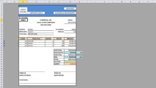 Como hacer una factura automática con macros en Excel Parte 1 [upl. by Haek299]