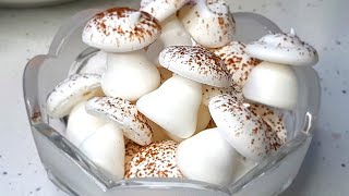 Sweet MUSHROOMS French meringue recipe  Homemade meringue [upl. by Etnaled776]