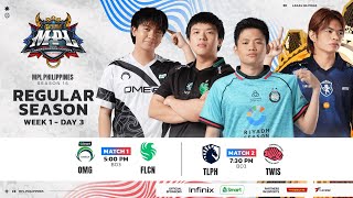 🔴 LIVE  MPL PH S15  FILIPINO  Week 1 Day 3 [upl. by Scharaga333]