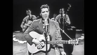 Elvis performing quotHEARTBREAK HOTELquot on Stage Show  March 17 1956 [upl. by Gierc143]