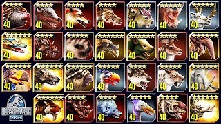 ALL MAX LEVEL 40 CENOZOICS JURASSIC WORLD [upl. by Vitek631]