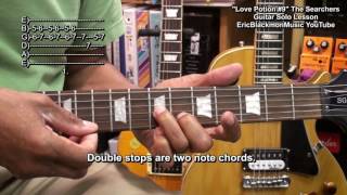 LOVE POTION Number 9 The Searchers 1963 Guitar Solo Lesson EricBlackmonGuitar [upl. by Ehsrop]