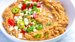 Perfect Homemade Refried Beans Recipe [upl. by Kra]