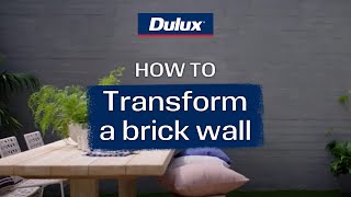 How to transform a brick wall using Dulux Texture Medium Cover [upl. by Atalya740]