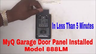 How To Install and Operate Garage Door Opener Control Panel MyQ 888LM Liftmaster  In Five Minutes [upl. by Corbie]