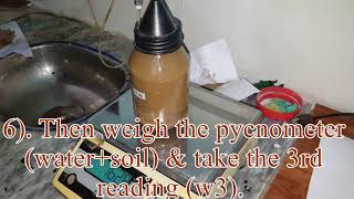 Specific Gravity of soil by Pycnometer method Abasyn University [upl. by Annaerda]