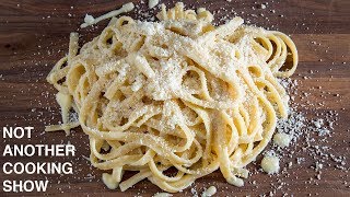 the ORIGINAL 3 ingredient FETTUCCINE ALFREDO recipe WITHOUT CREAM [upl. by Kacy98]