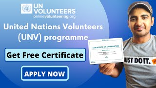 UN Online Volunteer Program For Everyone  Get Free Certificate From United Nation  Volunteer Work [upl. by Pier681]