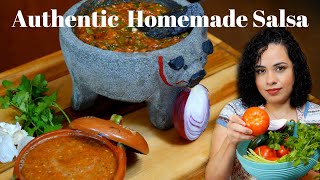 AUTHENTIC MEXICAN SALSA recipe  THE BEST SALSA EVER  RED salsa recipe  AMAZING salsa recipe [upl. by Warford758]