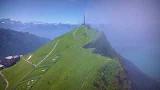 Vol panoramique  Europe  Alpes Suisse  Rochers de Naye [upl. by Halle]