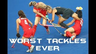 Worst Field Hockey Tackles Ever [upl. by Aronas]