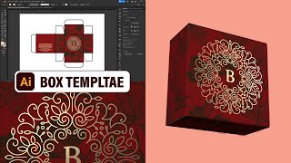 How to Box Template Design in Adobe Illustrator CC 2022 [upl. by Thinia]