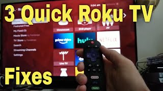 3 Roku TV Quick Fixes  Clear cache check connection fix green screen [upl. by Navek741]