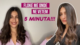 Si Te Bejme Onde Te Bukura Ne 5 minuta  Modele Flokesh  Romina Gjinali [upl. by Esertal]