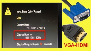 computer input signal out of range  Fix display monitor resolution [upl. by Aggie]