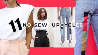 11 Completely NOSEW Ways To Upcycle Your Old Clothes [upl. by Ennasirk]