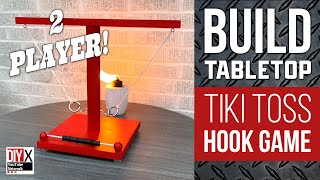 Build a Tabletop Tiki Toss Ring Hook Game  DIY howto [upl. by Salter]